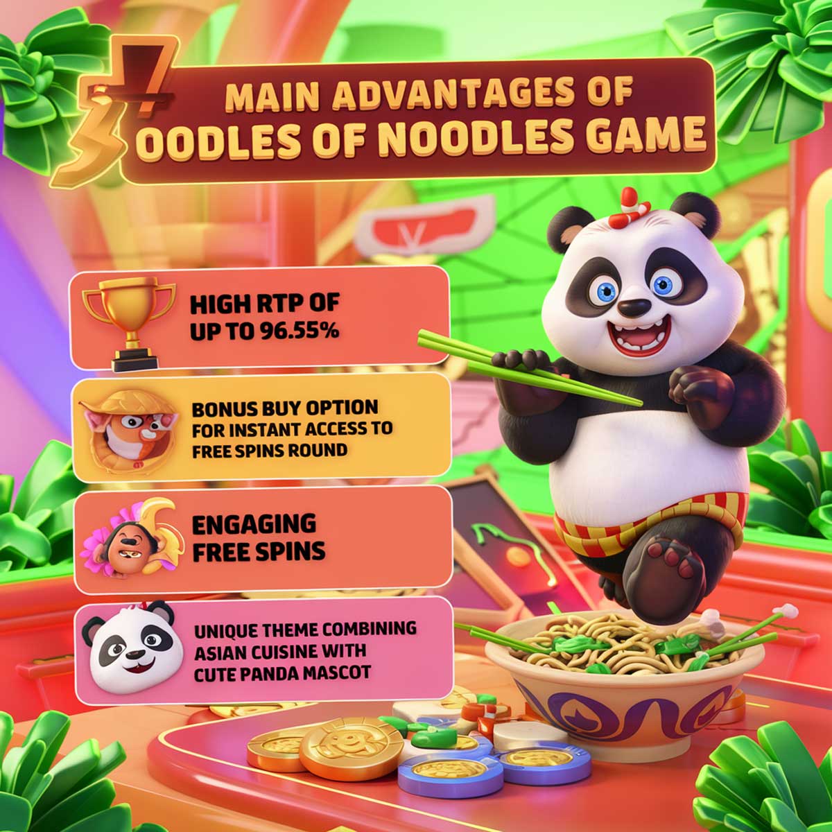 Oodles of Noodles slot machine game